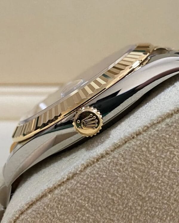 Rolex Steel and Yellow Gold Datejust 41 - 2023 - Fluted Bezel - Silver Index Dial - Jubilee Bracelet - 126333 - Image 9