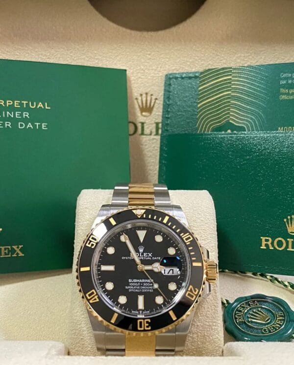 Rolex Steel and Gold Submariner Date - 2021 - Black Bezel - Black Dial - 126613LN