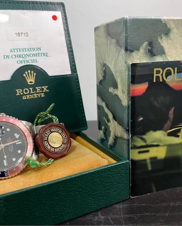 Rolex Steel GMT-Master II - A serial - “Pepsi” Ghost Bezel - Oyster Bracelet - 16710 *FULL SET* - Image 8