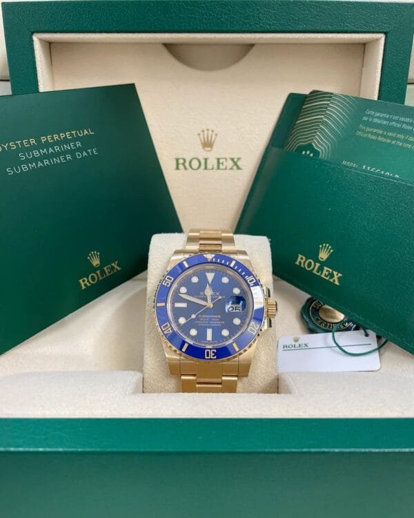 Rolex Yellow Gold Submariner Date - 2020 - Blue Bezel - Blue Dial - 116618LB
