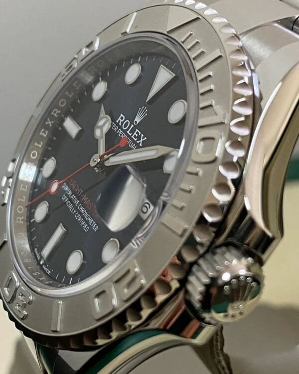 Rolex Steel and Platinum Yacht-Master 40 - 2023- Blue Dial - Platinum Bezel - 126622 - Image 5