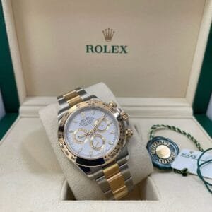 Rolex Yellow Rolesor Cosmograph Daytona - 2023 - White Index Dial - 116503