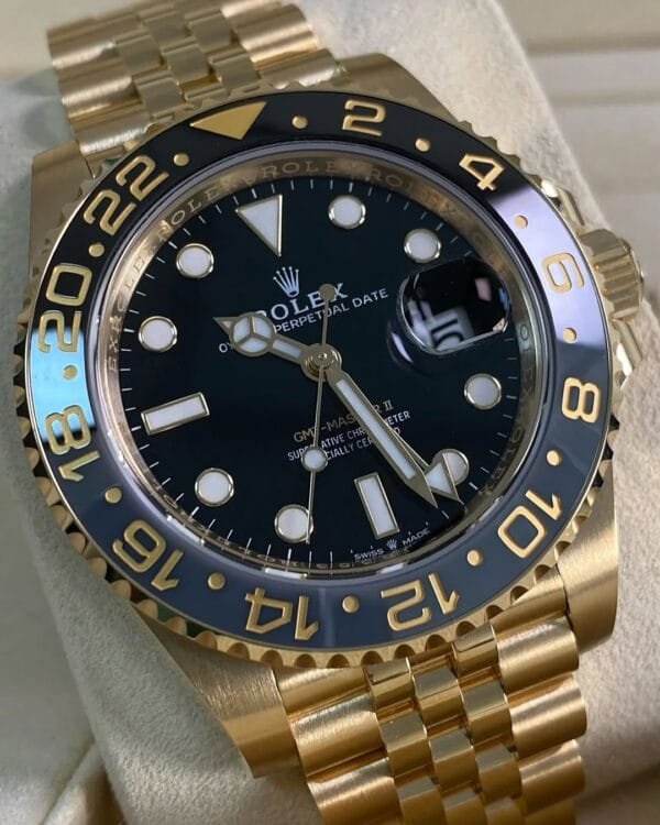 Rolex Yellow Gold GMT-Master II - 2024 - Grey and Black Bezel - Black Dial - Jubilee Bracelet - 126718GRNR *FULL SET* - Image 5