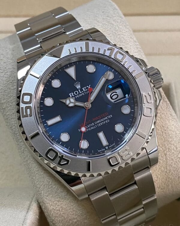 Rolex Steel and Platinum Yacht-Master 40 - 2023- Blue Dial - Platinum Bezel - 126622 - Image 3