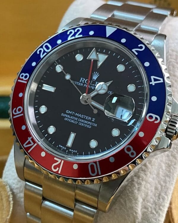 Rolex Steel GMT-Master II - D serial - “Pepsi” No Holes Case - SEL - Oyster Bracelet - 16710T - Image 2