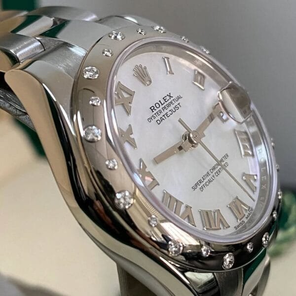 Rolex Steel and White Gold Datejust 31 - 2020 - Diamond Bezel - Mother-Of-Pearl Roman Dial - Oyster Bracelet - 178344 - Image 5