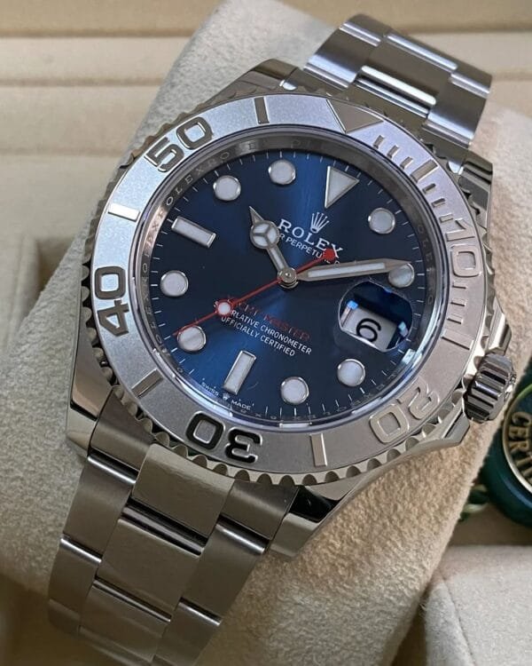 Rolex Steel and Platinum Yacht-Master 40 - 2023- Blue Dial - Platinum Bezel - 126622 - Image 2