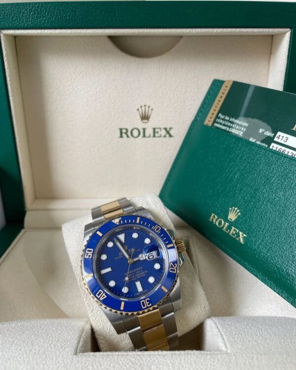 Rolex Steel and Gold Submariner Date - G Serial - Flat Blue Dial - 116613LB - Image 6