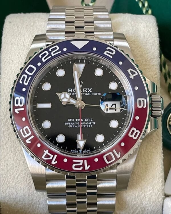 Rolex Steel GMT-Master II - 2024 - “Pepsi” Bezel - Black Dial - Jubilee Bracelet - 126710BLRO - Image 6