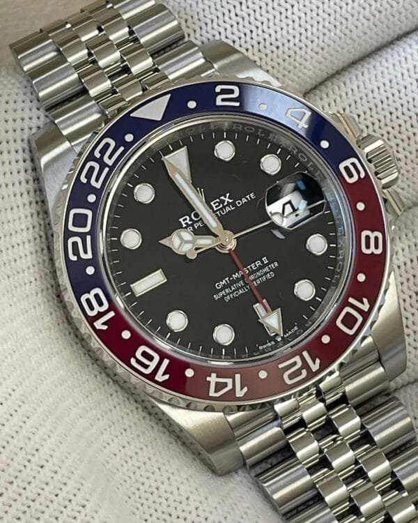 Rolex Steel GMT-Master II - 2024 - “Pepsi” Bezel - Black Dial - Jubilee Bracelet - 126710BLRO - Image 4