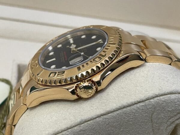 Rolex Yellow Gold Lady Yacht-Master 35 - 2001 - Blue Dial - 168628 - Image 3