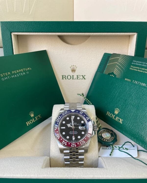 Rolex Steel GMT-Master II - 2024 - “Pepsi” Bezel - Black Dial - Jubilee Bracelet - 126710BLRO - Image 9