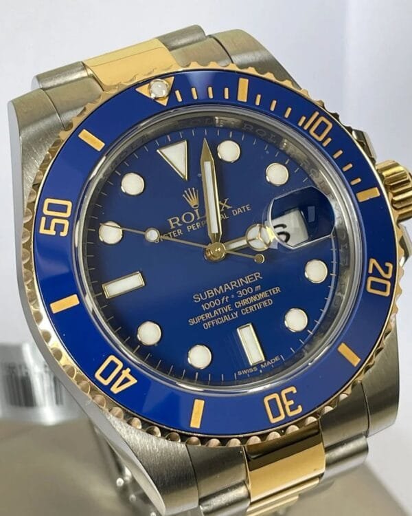 Rolex Steel and Gold Submariner Date - G Serial - Flat Blue Dial - 116613LB - Image 2