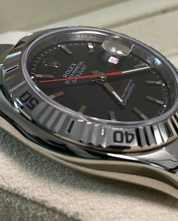 Rolex Steel Datejust 36 Turn-O-Graph - F Serial - Fluted Bezel - Black Index Dial - Oyster Bracelet - 116264 - Image 10