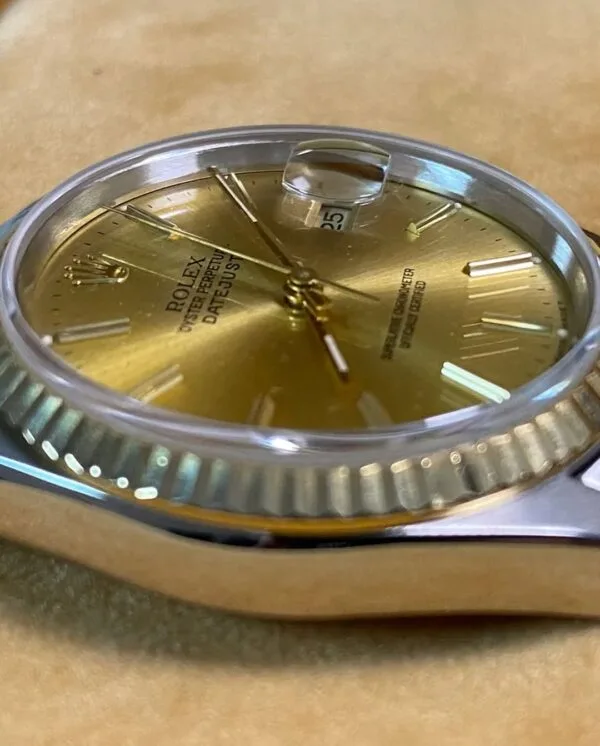 Rolex Steel and Yellow Gold Datejust 36 - S serial - Fluted Bezel - Champagne Index Dial - Jubilee Bracelet - 16233 *COMPLETE SET* - Image 5