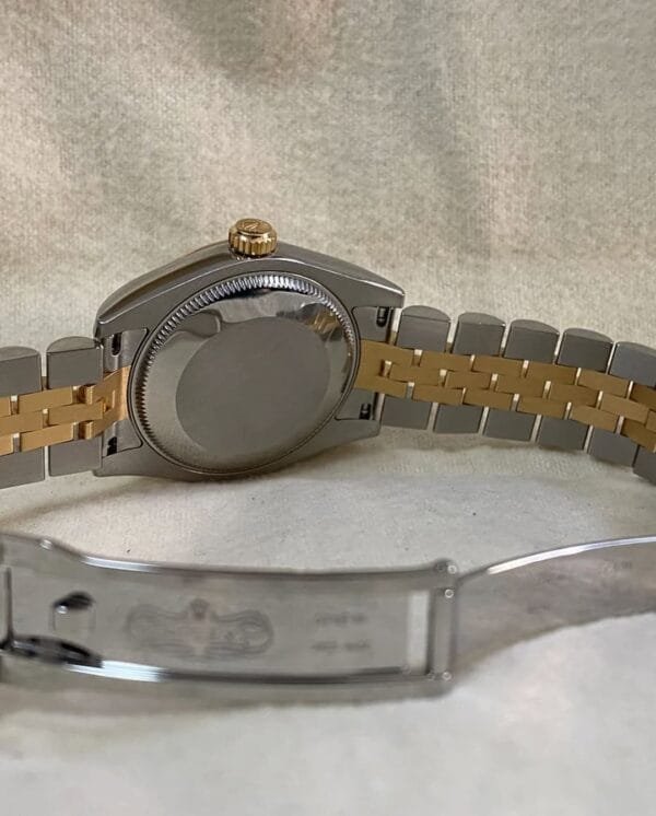 Rolex Yellow Gold Rolesor Datejust 31 - 2015 - Fluted Bezel - Black Mother of Pearl Diamond Dial - Jubilee Bracelet - 178273 *FULL SET* - Image 10