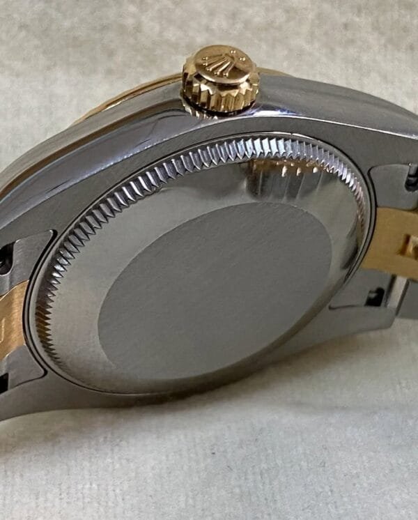 Rolex Yellow Gold Rolesor Datejust 31 - 2015 - Fluted Bezel - Black Mother of Pearl Diamond Dial - Jubilee Bracelet - 178273 *FULL SET* - Image 9