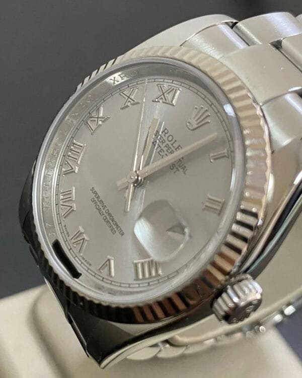 Rolex Steel Datejust 36 - Z serial - Fluted Bezel - Rhodium Roman Dial - Oyster Bracelet - 116234 *COMPLETE SET* - Image 3