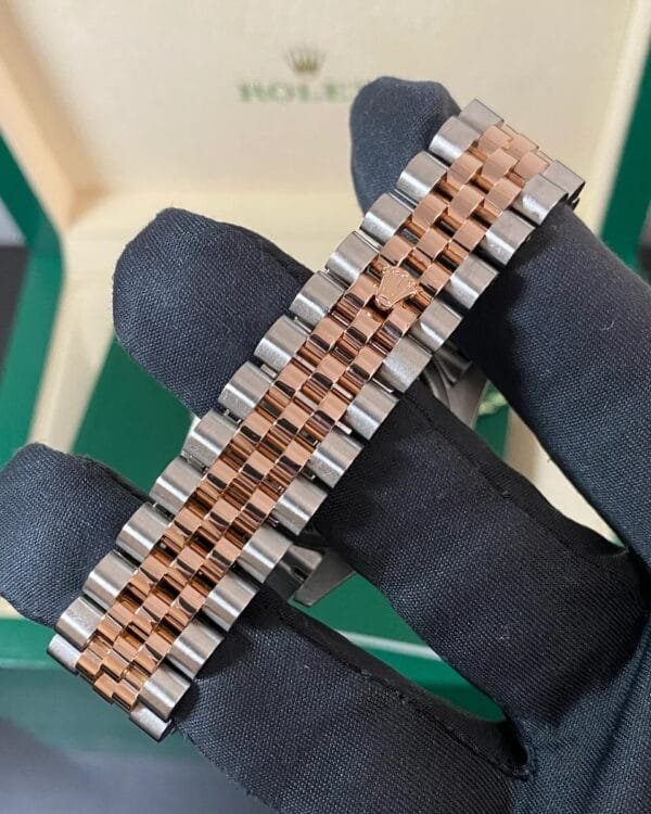 Rolex Steel and Everose Gold Datejust 36 - Z serial - Fluted Bezel - White Roman Dial - Jubilee Bracelet - 116231 - Image 2