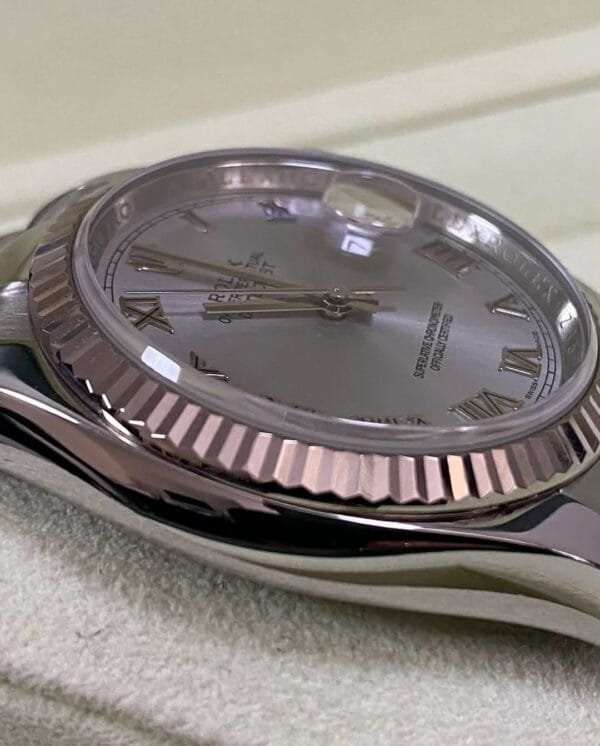 Rolex Steel Datejust 36 - Z serial - Fluted Bezel - Rhodium Roman Dial - Oyster Bracelet - 116234 *COMPLETE SET* - Image 2