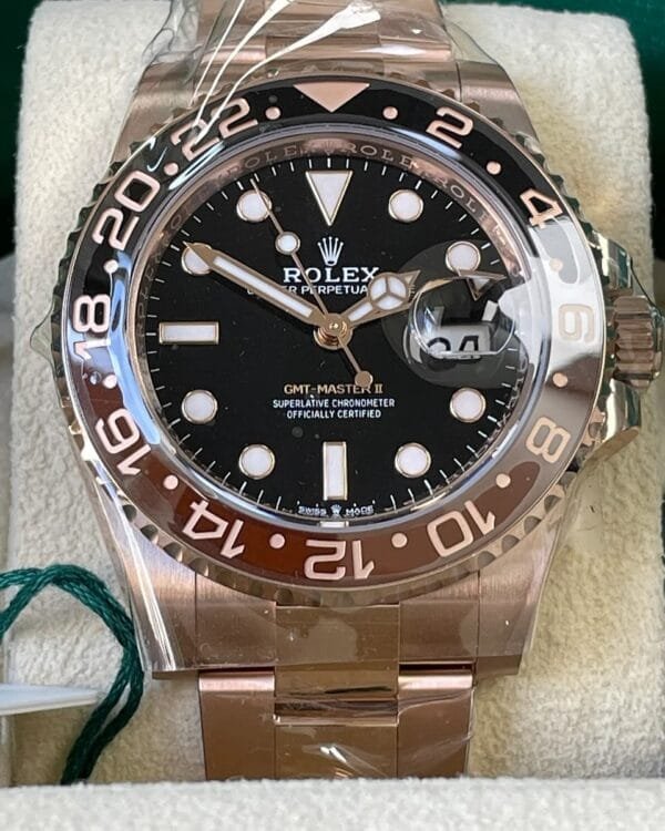 Rolex Everose Gold GMT-Master II - 2024 - “Root Beer” Bezel - Oyster Bracelet - 126715CHNR - Image 8