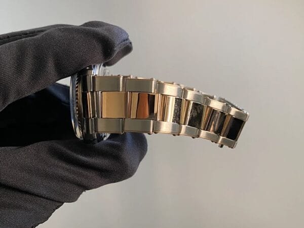 Rolex Steel and Everose Gold Datejust 36 - Fluted Bezel - Black Index Dial - Oyster Bracelet - 1601 - Image 6
