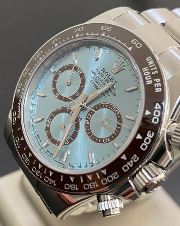 olex Platinum Cosmograph Daytona - 2024 - Ice Blue Index Dial - 126506 *FULL SET* - Image 4