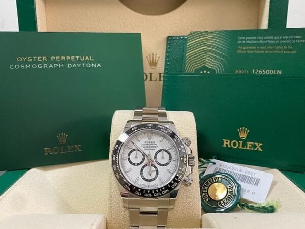 Rolex Steel Cosmograph Daytona - 2024 - “Panda” - White Index Dial - 126500LN