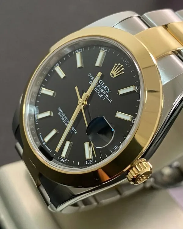 Rolex Steel and Yellow Gold Datejust 41 - 2024 - Smooth Bezel - Black Index Dial - Oyster Bracelet - 126303 *FULL SET* - Image 8