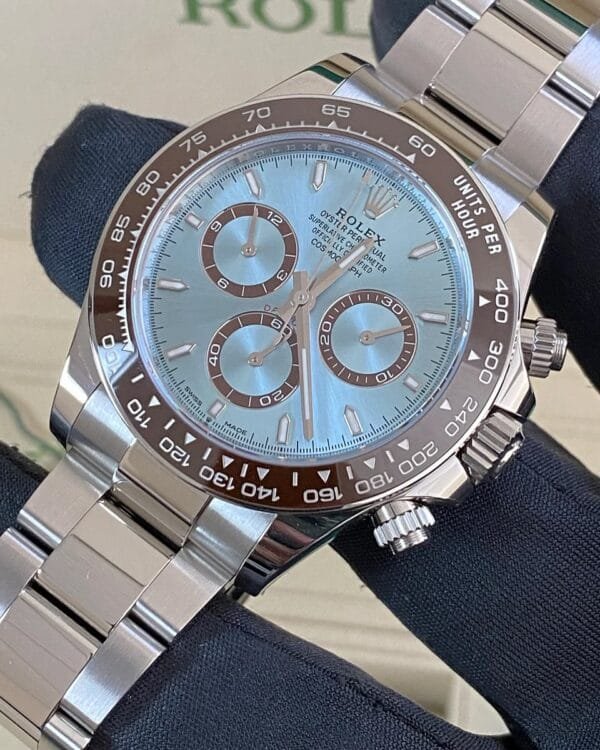 olex Platinum Cosmograph Daytona - 2024 - Ice Blue Index Dial - 126506 *FULL SET* - Image 10