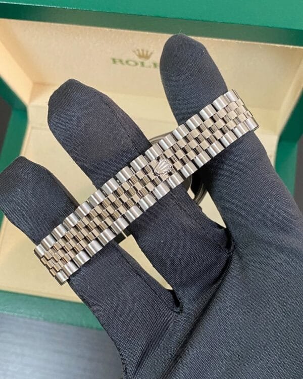 Rolex Steel and White Gold Datejust 31 - 2020 - Fluted Bezel - Pink Diamond Dial - Jubilee Bracelet - 278274 - Image 9