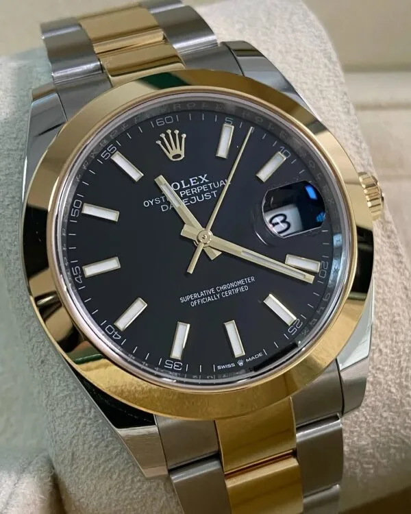 Rolex Steel and Yellow Gold Datejust 41 - 2024 - Smooth Bezel - Black Index Dial - Oyster Bracelet - 126303 *FULL SET* - Image 5