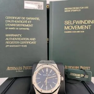 Audemars Piguet Royal Oak Self Winding - 2014 - Blue Dial - 15400ST *FULL SET*