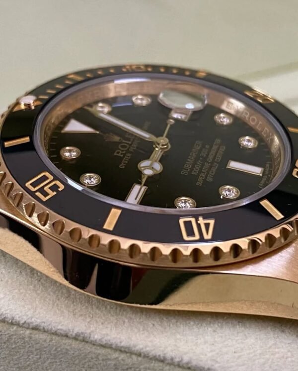 Rolex Yellow Gold Submariner Date - 2014 - Black Bezel - Diamond Dial - 116618LN *FULL SET* - Image 7