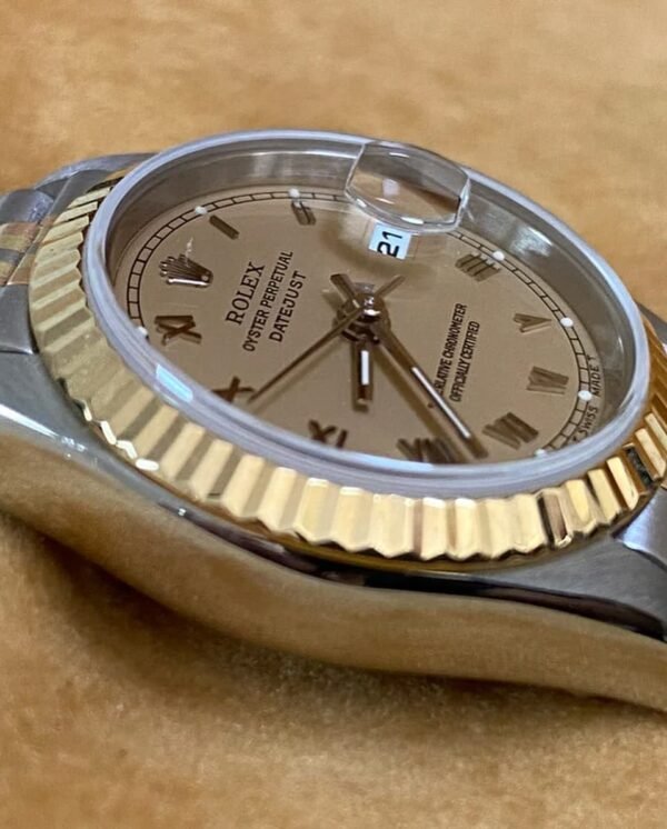 Rolex White Gold Lady-Datejust - W serial - Fluted Bezel - Tridor - President Bracelet - 69179B - Image 7