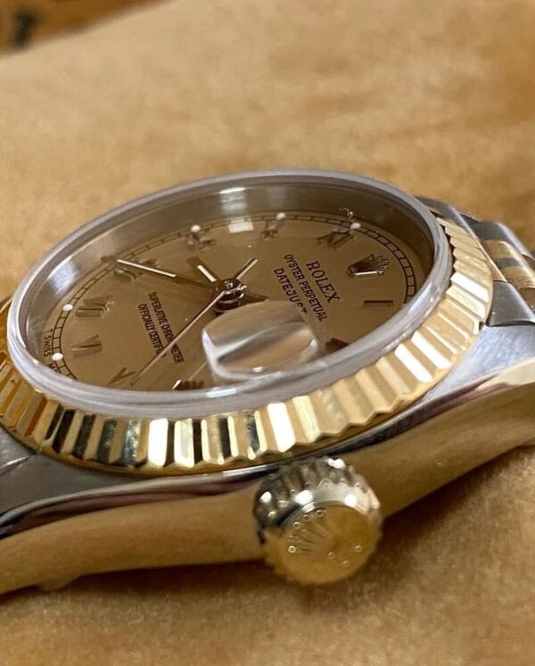 Rolex White Gold Lady-Datejust - W serial - Fluted Bezel - Tridor - President Bracelet - 69179B - Image 3