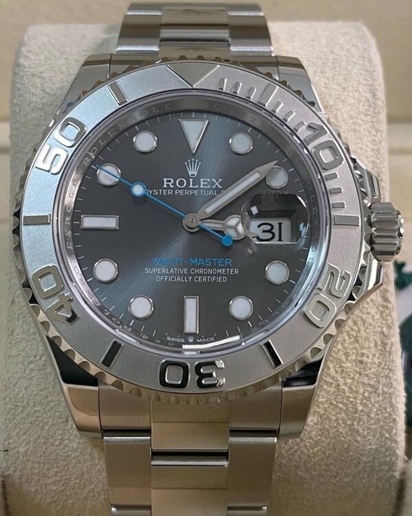 Rolex Steel and Platinum Yacht-Master 40 - 2024- Grey Dial - Platinum Bezel - 126622 *FULL SET* - Image 11
