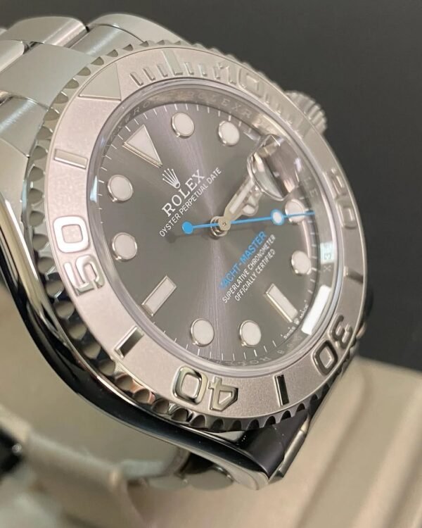 Rolex Steel and Platinum Yacht-Master 40 - 2024- Grey Dial - Platinum Bezel - 126622 *FULL SET* - Image 10