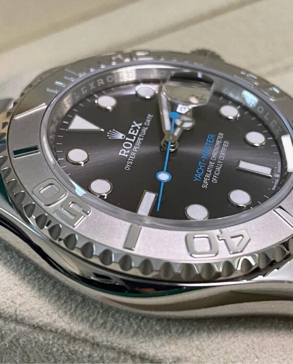 Rolex Steel and Platinum Yacht-Master 40 - 2024- Grey Dial - Platinum Bezel - 126622 *FULL SET* - Image 7