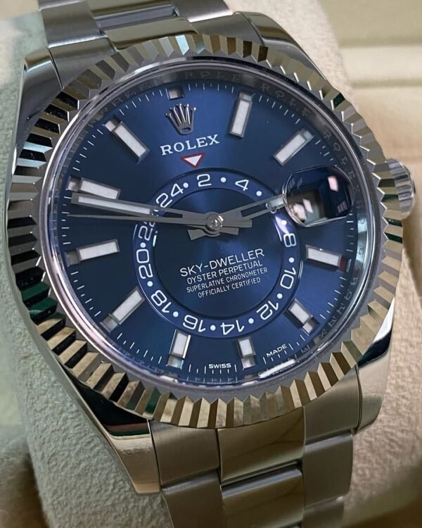 Rolex Steel Sky-Dweller - 2021 - Blue Dial - Oyster Bracelet - 326934 *FULL SET* - Image 4