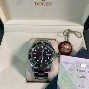 Rolex Steel Submariner Date - Z serial - “Kermit” - Pre-Ceramic Bezel - 16610LV *UNPOLISHED*