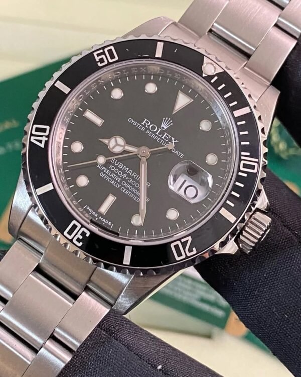 Rolex Steel Submariner Date - 2008 - Pre-Ceramic Bezel - Black Dial - 16610 *FULL SET* - Image 11