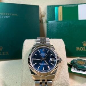 Rolex Steel Datejust 31 - 2016 - Fluted Bezel - Blue Index Dial - Jubilee Bracelet - 178274 *FULL SET*