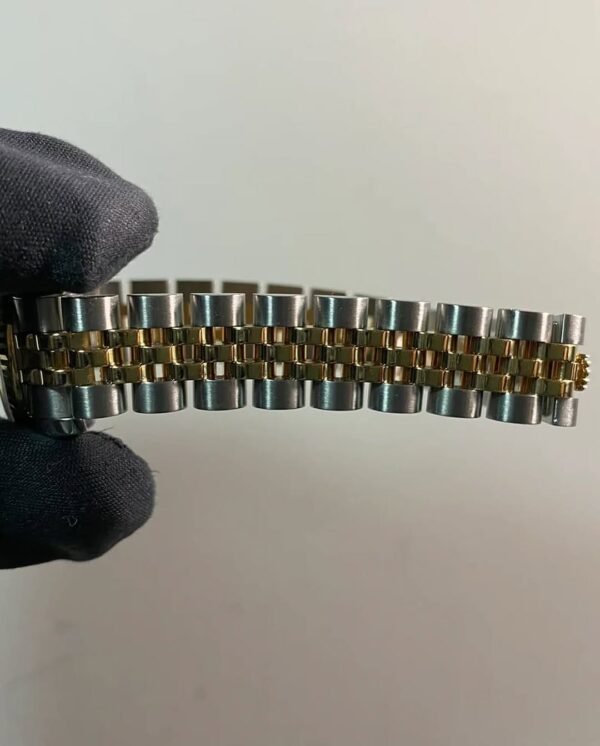 Rolex Yellow Gold and Steel Lady-Datejust - 2008 - Fluted Bezel - Mother-of-Pearl Diamond Dial - Jubilee Bracelet - 179173 *FULL SET* - Image 11