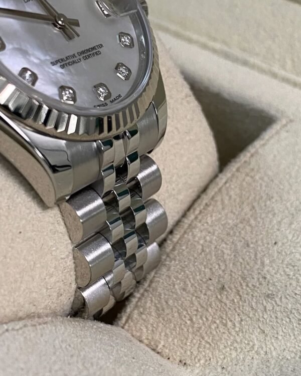 Rolex Steel Datejust 31 - 2016 - Fluted Bezel - Mother-of-Pearl Diamond Dial - Jubilee Bracelet - 178274 *FULL SET* - Image 7