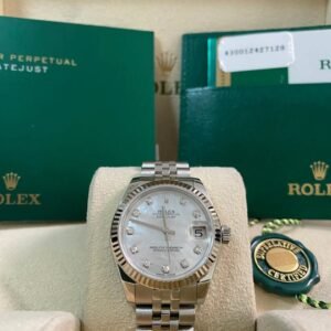Rolex Steel Datejust 31 - 2016 - Fluted Bezel - Mother-of-Pearl Diamond Dial - Jubilee Bracelet - 178274 *FULL SET*