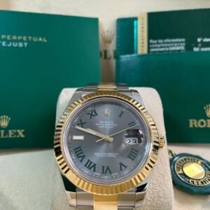 Rolex Steel & Yellow Rolesor Datejust II - 2013 - Fluted Bezel - “Wimbledon” Dial - Oyster Bracelet - 116333 *FULL SET*