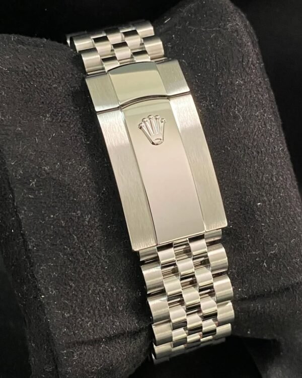 Rolex Steel Datejust 41 - 2025 - Fluted Bezel - Black Diamond Dial - Jubilee Bracelet - 126334 - Image 6