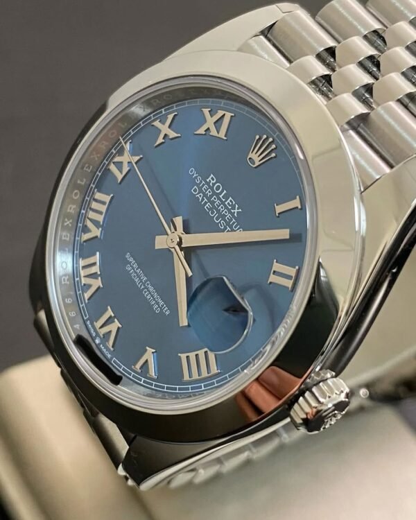 Rolex Steel Datejust 41 - 2025 - Smooth Bezel -Azzurro Blue Roman Dial - Jubilee Bracelet - 126300 *FULL SET* - Image 2