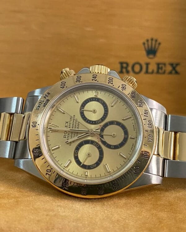 Rolex Steel & Yellow Gold Cosmograph Daytona - W serial - Zenith Dial - 16523 - Image 7